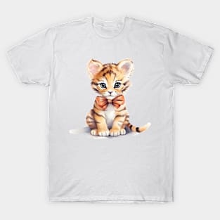 Bengal Tiger Wearing Bow T-Shirt